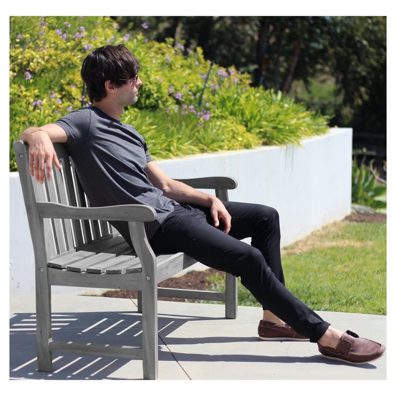 Vifah Renaissance Eco-friendly 5' Outdoor Hand-scraped Hardwood Garden Bench