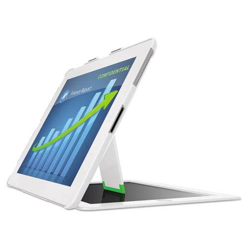 Leitz Landscape View Privacy Case w/ Stand for iPad 2/3/4, White