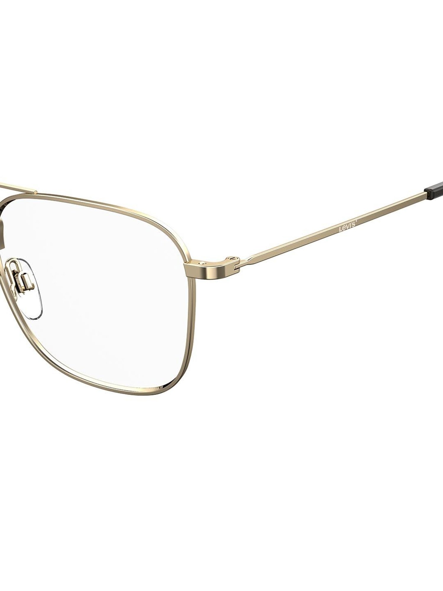 Levi's Gold Rectangular Unisex Eye Frames