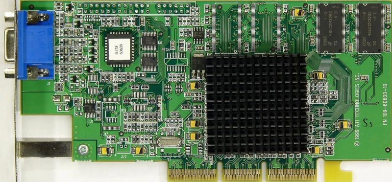ATI Rage128 16MB AGP VIDEO CARD 109-60600-10, P/N 1026061710, GATEWAY 6001829