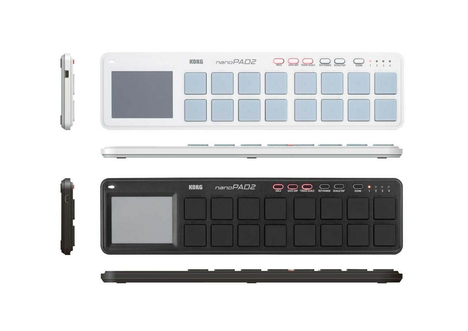 Korg nanoPAD2 Slim-Line USB MIDI Pads - White Slim-Line USB Drum Pad Controller