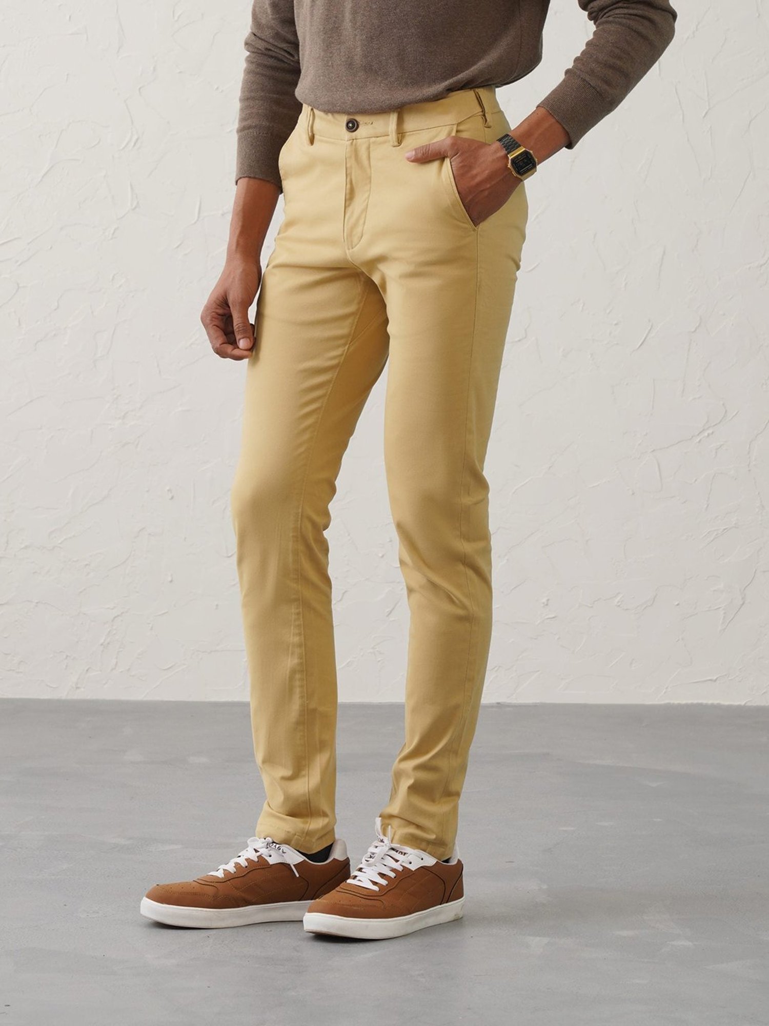MinusOne Khaki Regular Fit Chinos