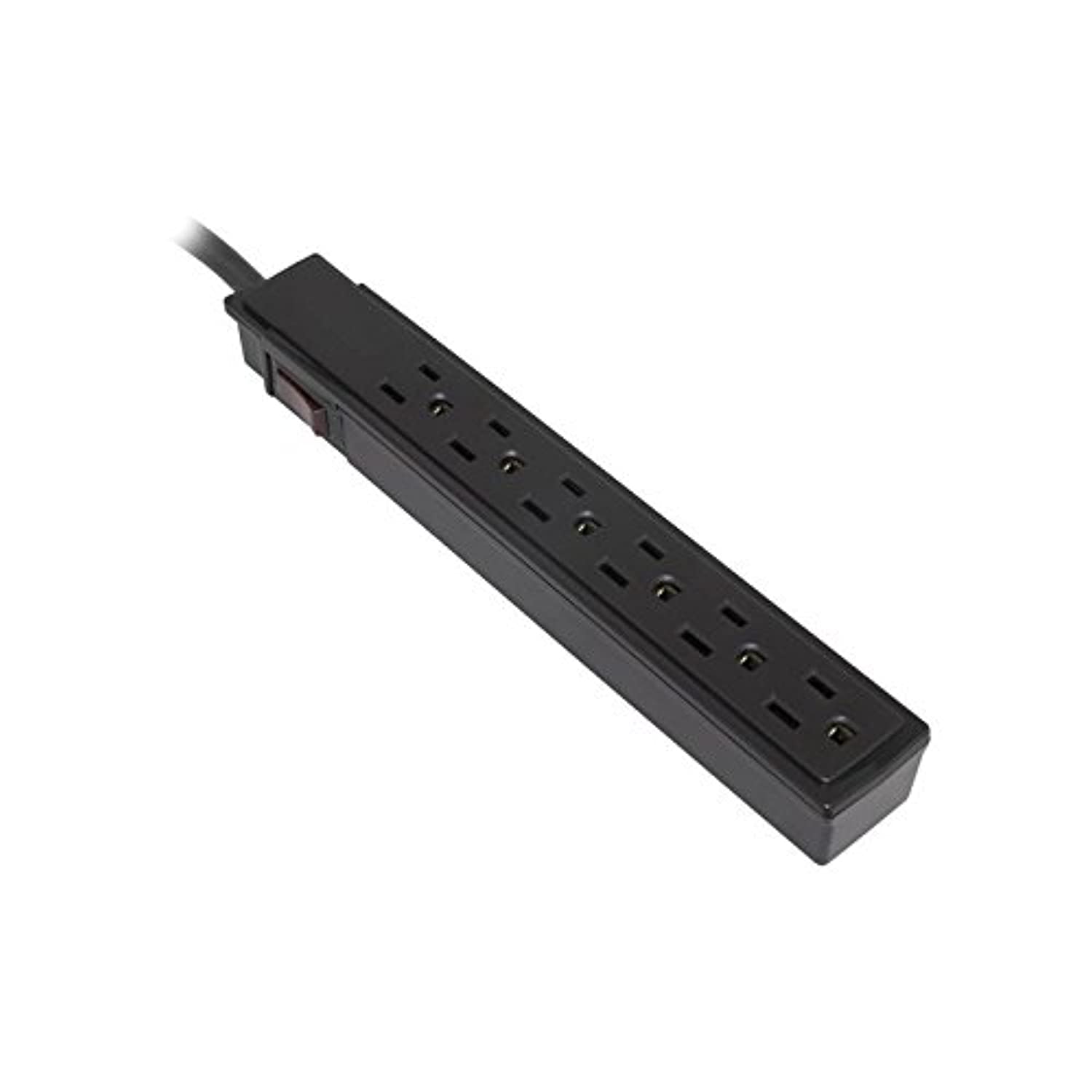 ProHT 6 Outlets Surge Protector (03883), 2 ft. Cords Surge Guard Basic Protector,150 Joules, for Computer Equipment, Home Electronics, Telephones and Modems, Black