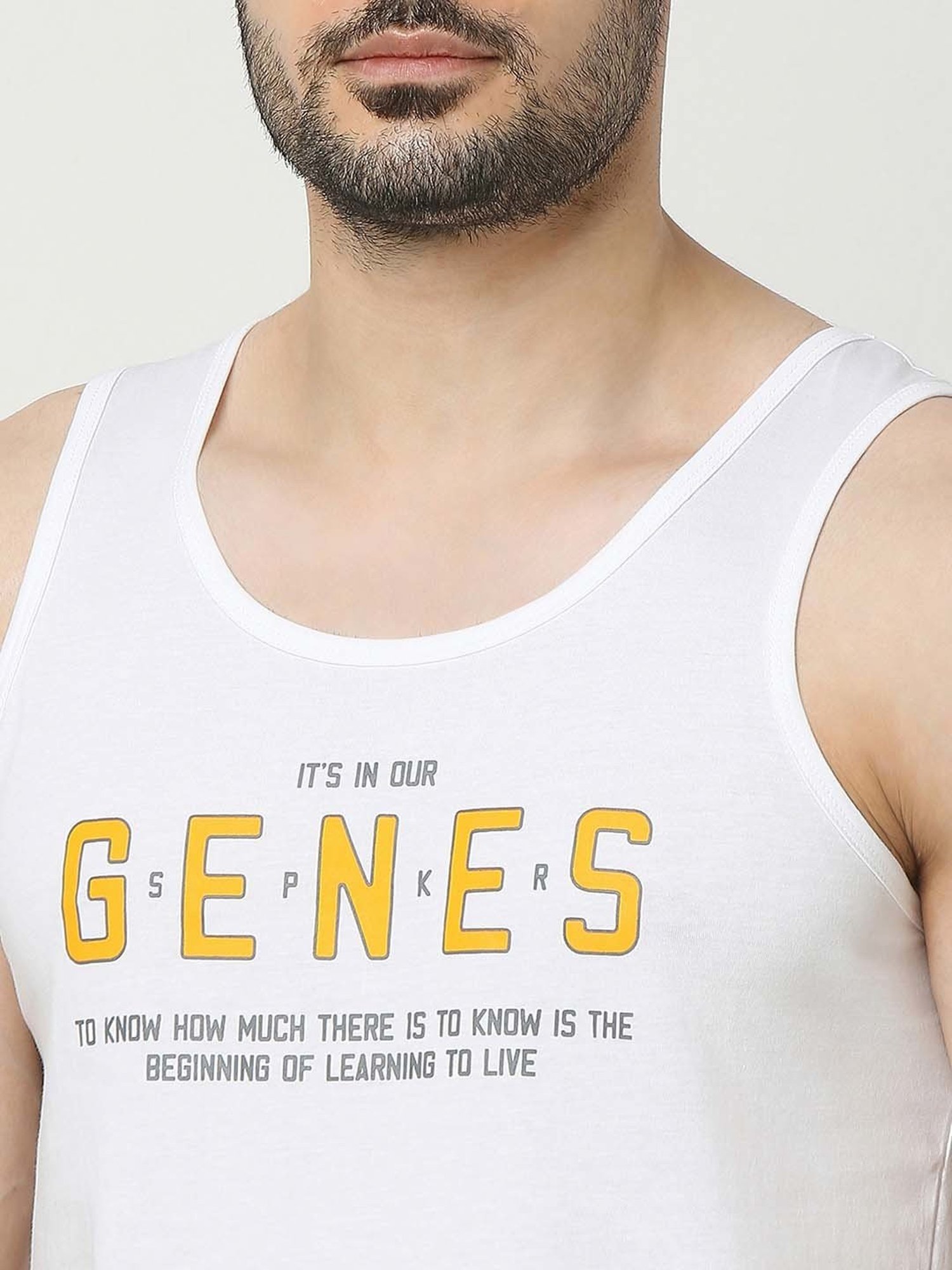 Cantabil Navy Blue Cotton Regular Fit Vest