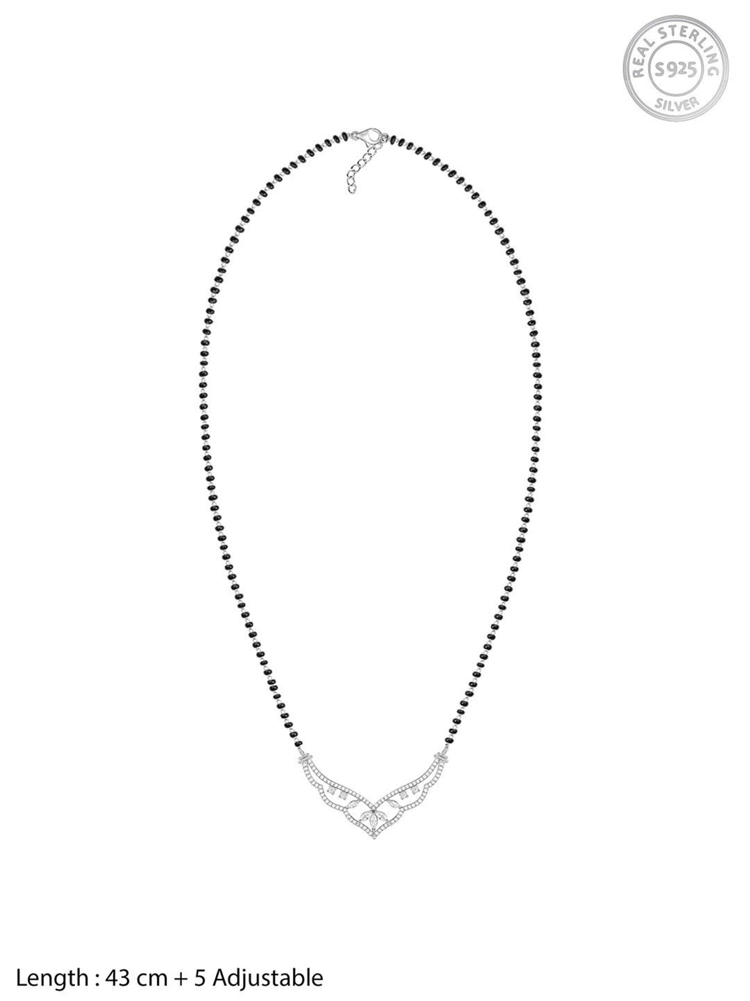 GIVA 92.5 Sterling Silver Crown Mangalsutra for Women