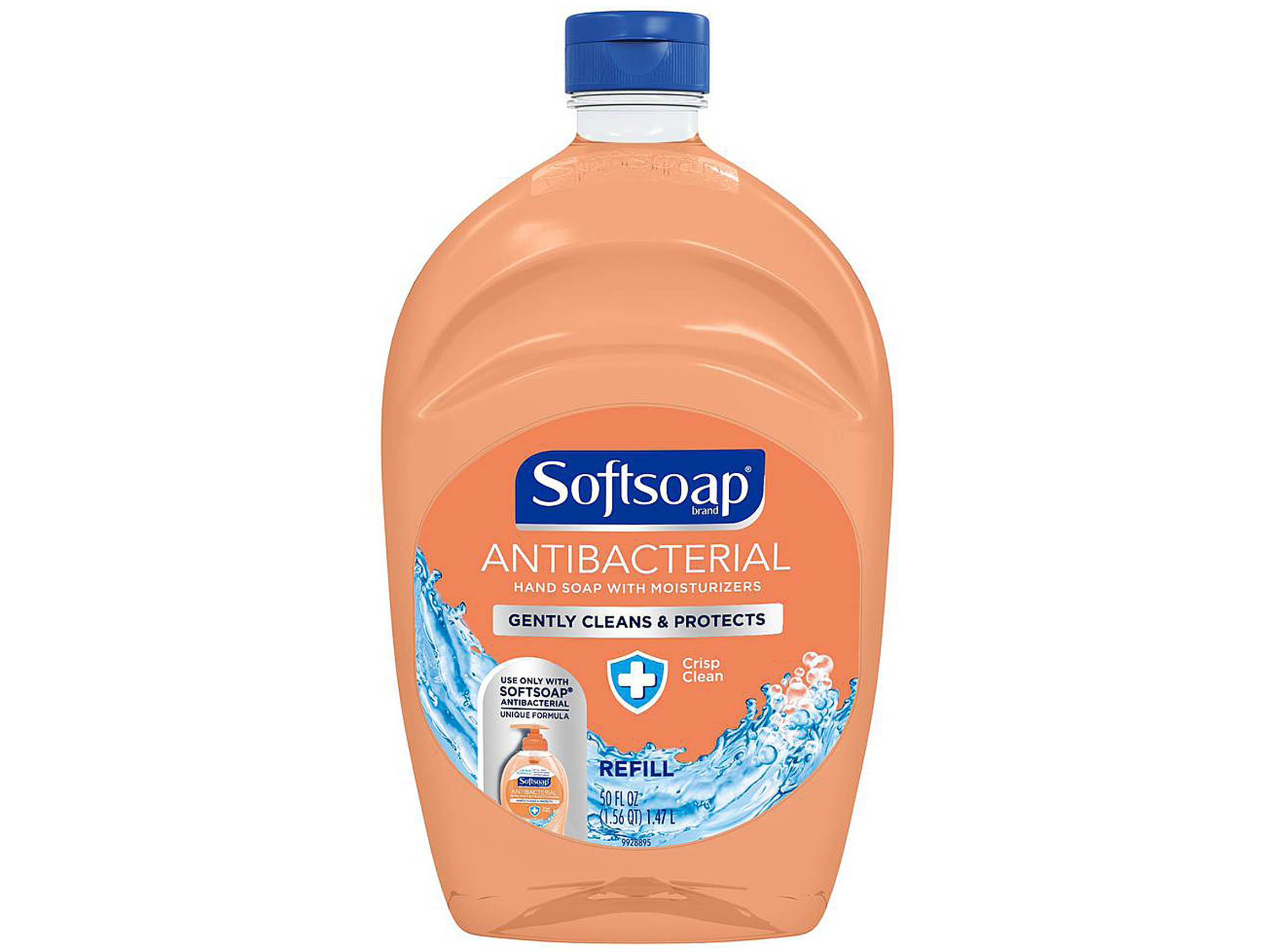 Soft soap US05261A Antibacterial Liquid Hand Soap Refills, Fresh, 50 oz., Orange