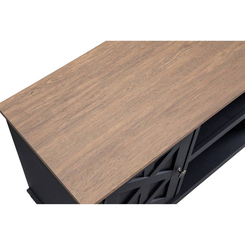 54" TV Stand For TVs up to 60" Charcoal - Home Essentials