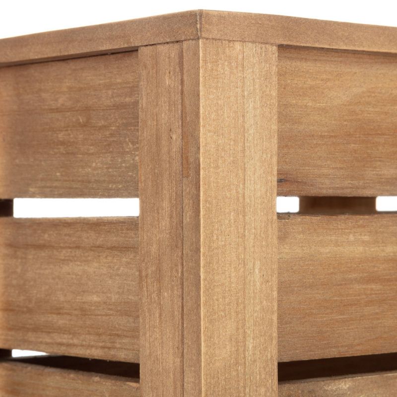 Rustic Wood Crate Floating Wall Mount Shelf Storage - Gallery Solutions