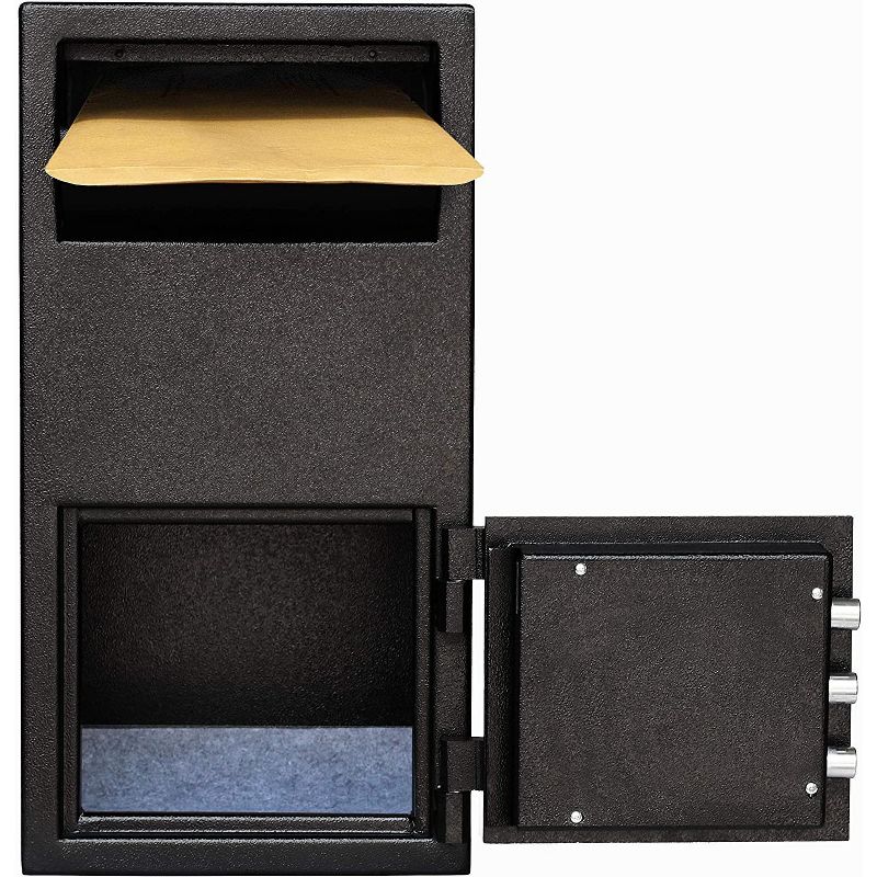 Templeton Safes Large Depository Safe with Electronic Keypad and Key Backup, 1.4 CBF, Black