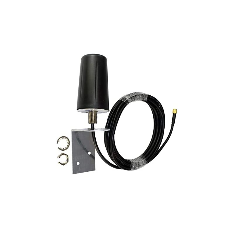 Vandal Resistant Low Profile 3G/4G/LTE Omni-Directional Antenna - 3-5 dBi Gain - Fixed Mount - 10 ft Coax Lead - for Cisco, Cradlepoint, Digi, Novatel, Pepwave, , Sierra Wireless, and Others