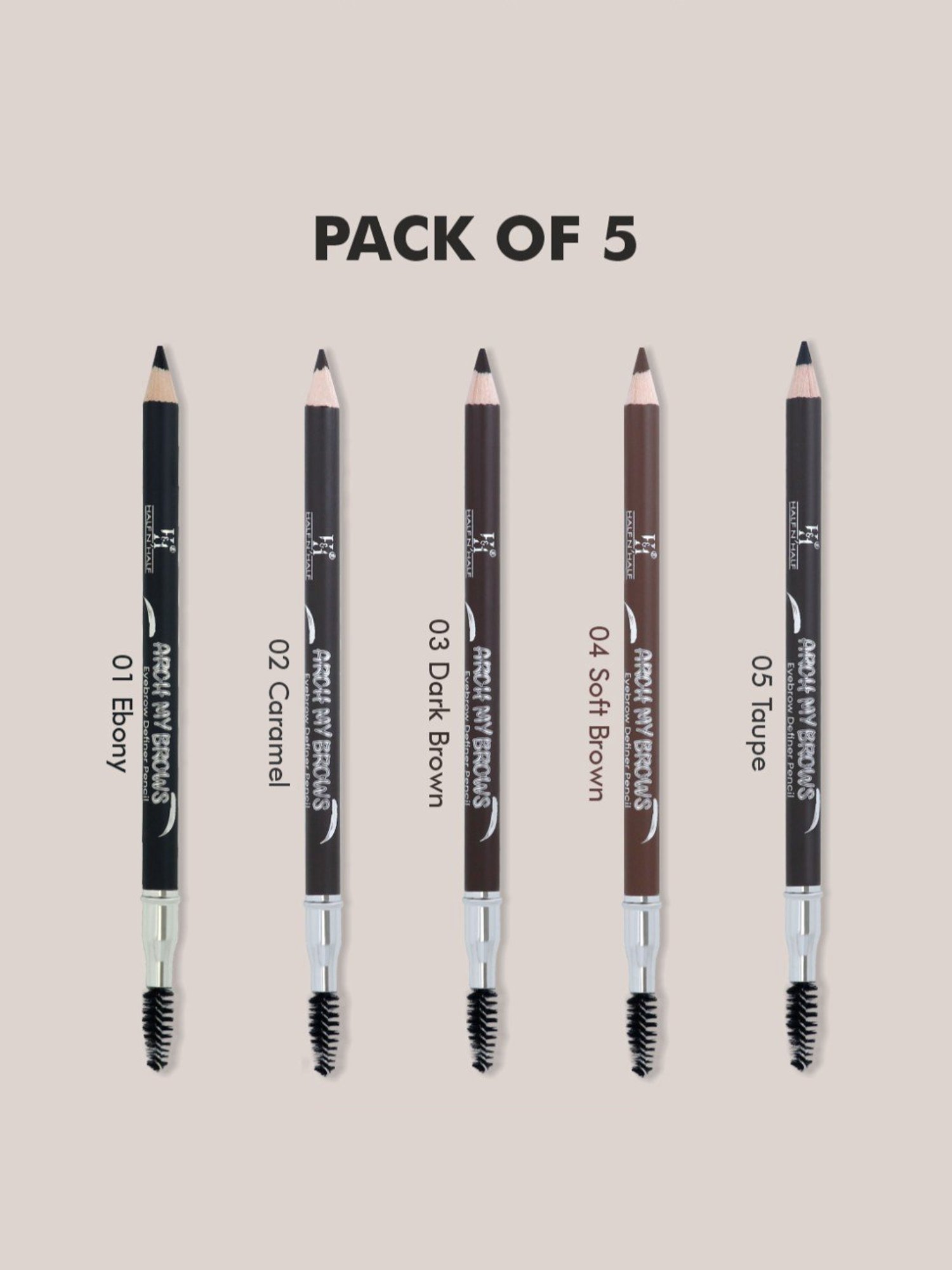 Half N Half Arch My Brows Eyebrow Definer Pencil 01 Ebony - 1 gm