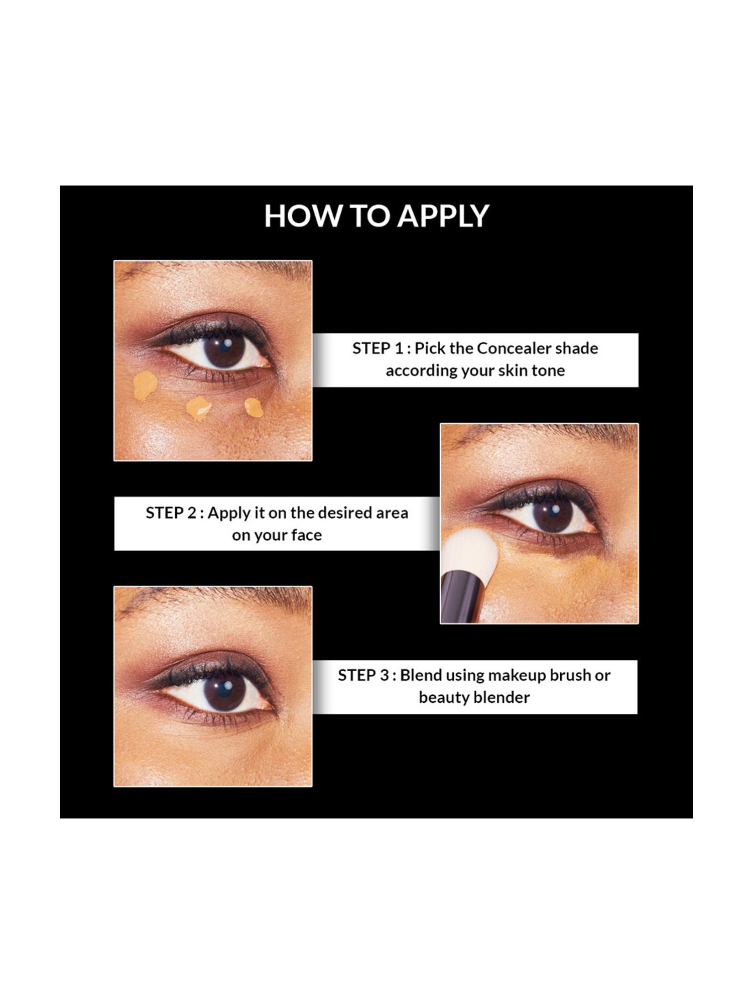 Stars Cosmetics 3 Colors Light, Medium, Yellow Corrector Makeup Concealer Palette Cream - 15 gm