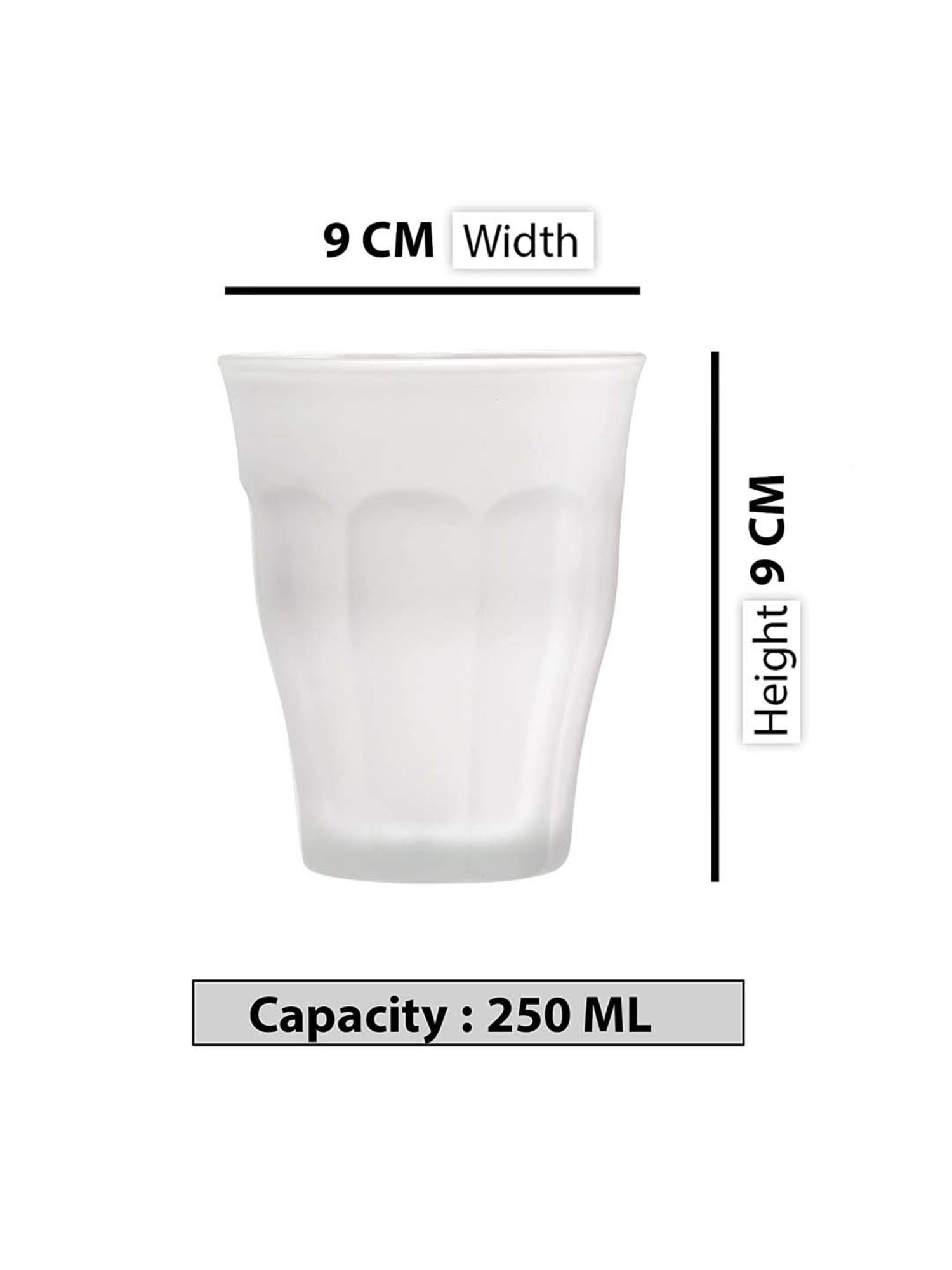 Duralex 'Picardie' Transparent Glass 24 cm Tumbler (0.25 L) - Set of 6