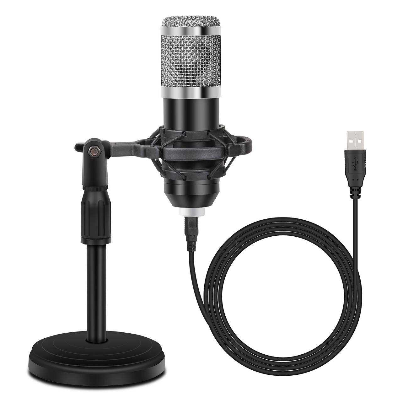 Depusheng A8 USB Microphone Laptop Desktop Computer Condenser Microphone for Streaming, Podcast, Recording, Gaming, Teaching, (Compatible Mac, Win7/8/10)
