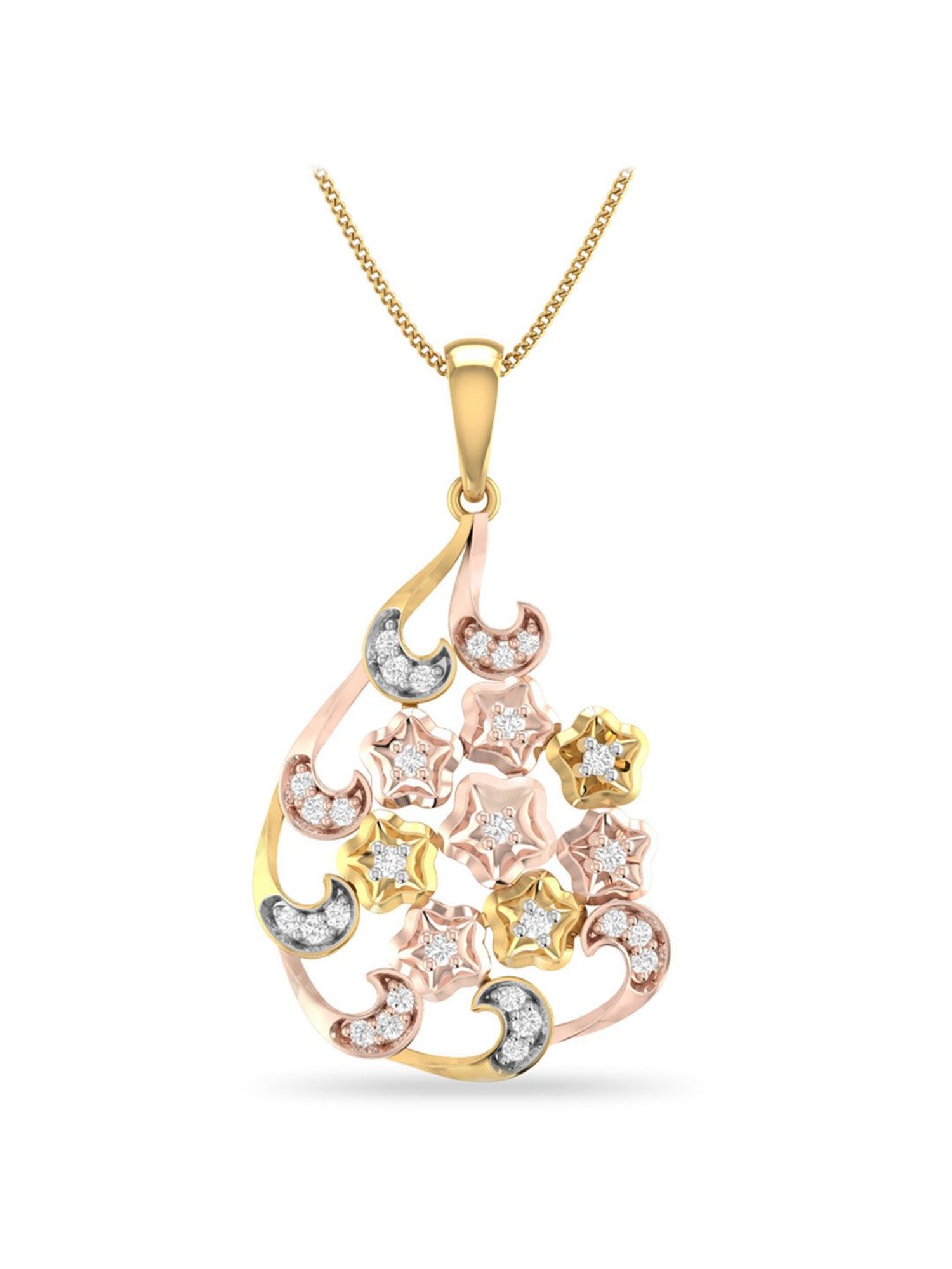 PC Jeweller Delane 18k Gold Pendant without Chain for Women