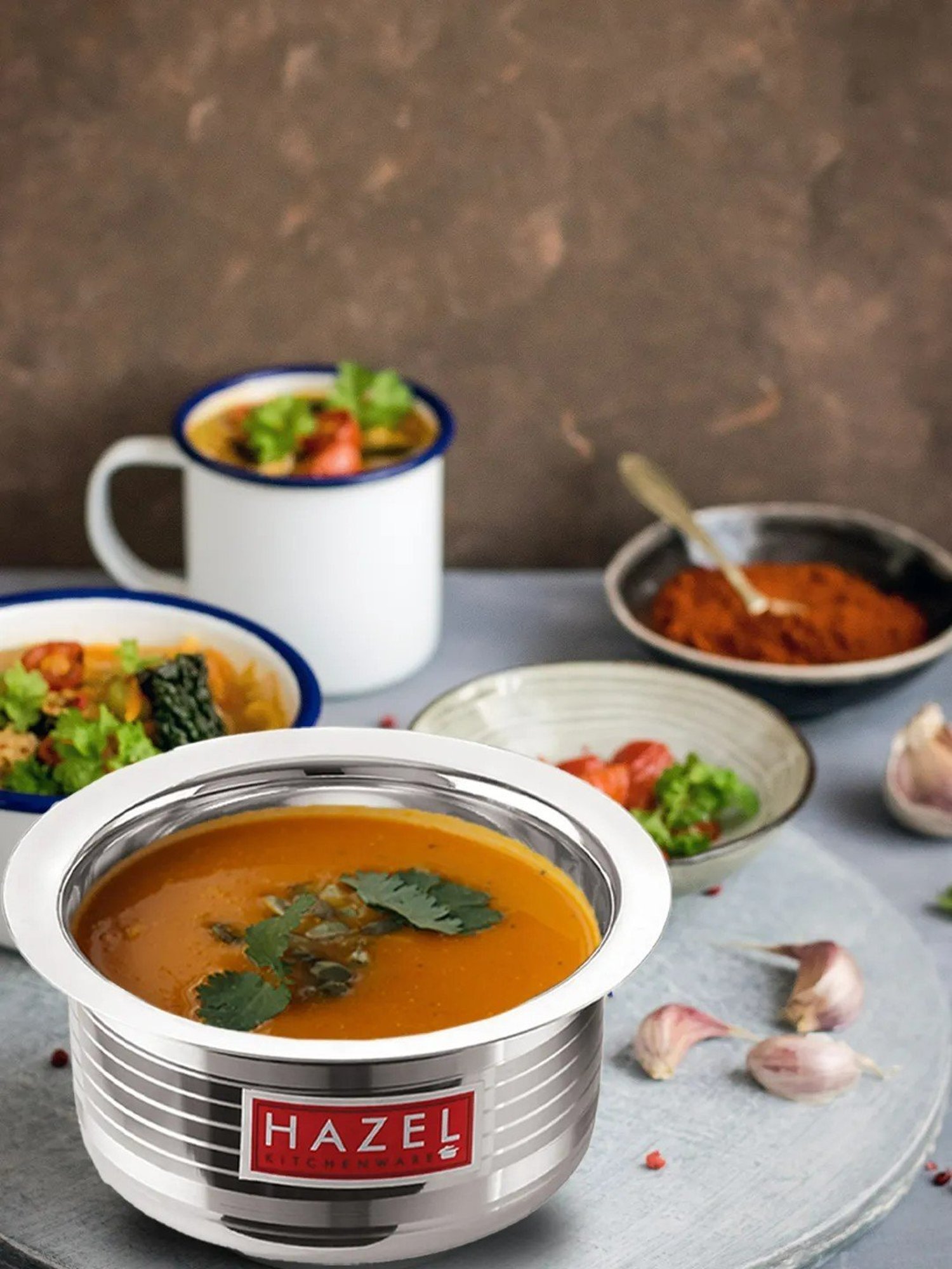 HAZEL Silver Stainless Steel 18.2 cm Non-Induction Boiling Tope(1.5 L)