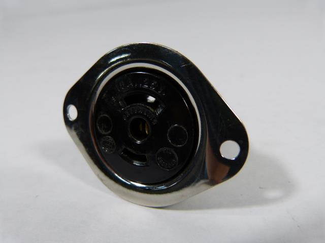 HUBBELL WIRING DEVICE-KELLEMS HBL7596 15A Midget Locking Flanged Receptacle 2P