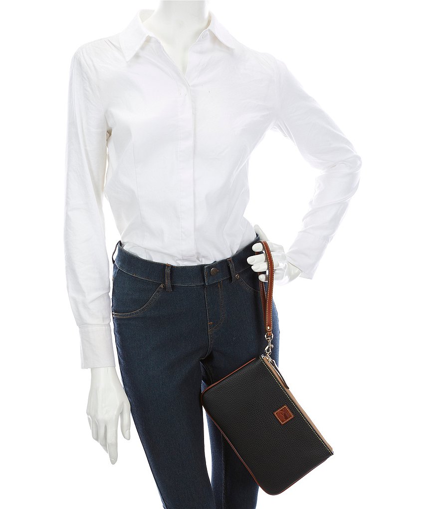 Dooney & Bourke Pebble Collection Large Leather Zippered Wristlet