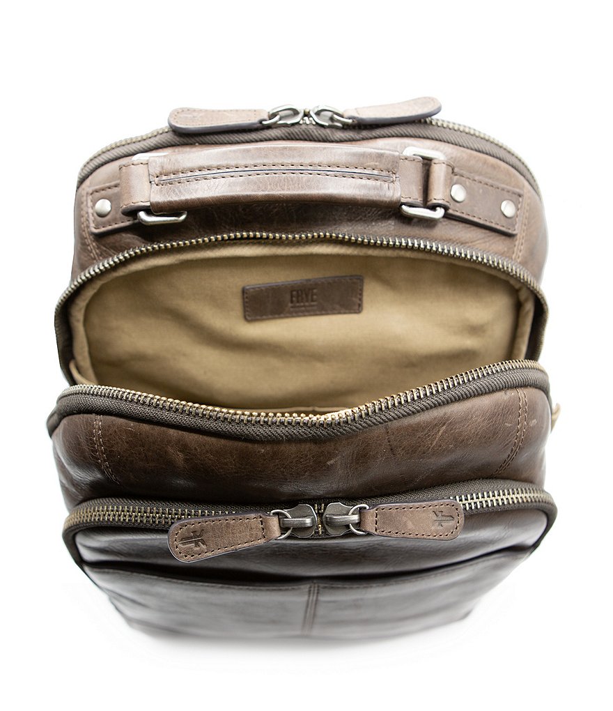 Frye Logan Multi Zip Leather Backpack