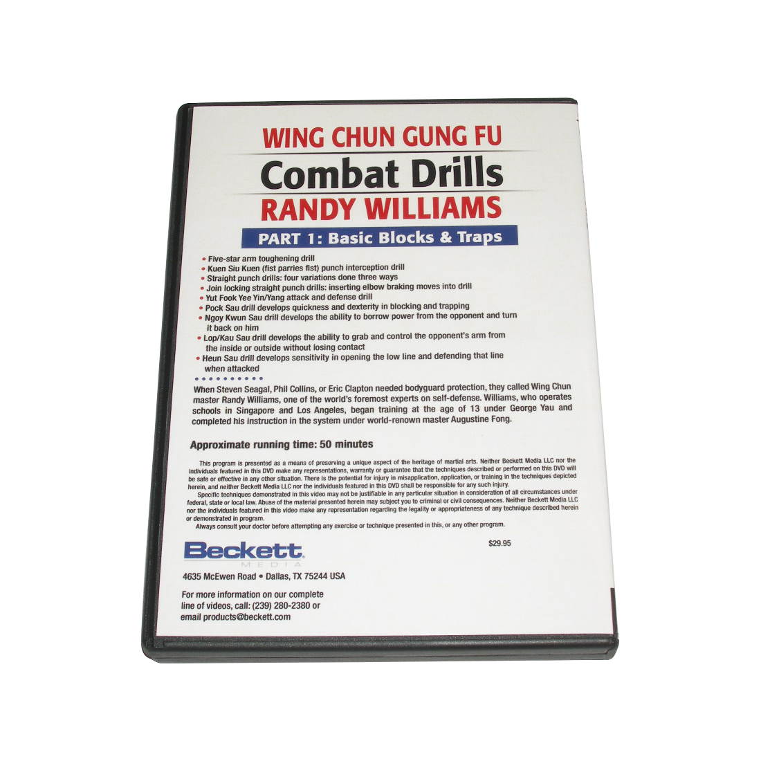 Wing Chun Gung Fu Combat Drills #1 DVD Randy Williams WCW03-D Kuen Siu Kuen