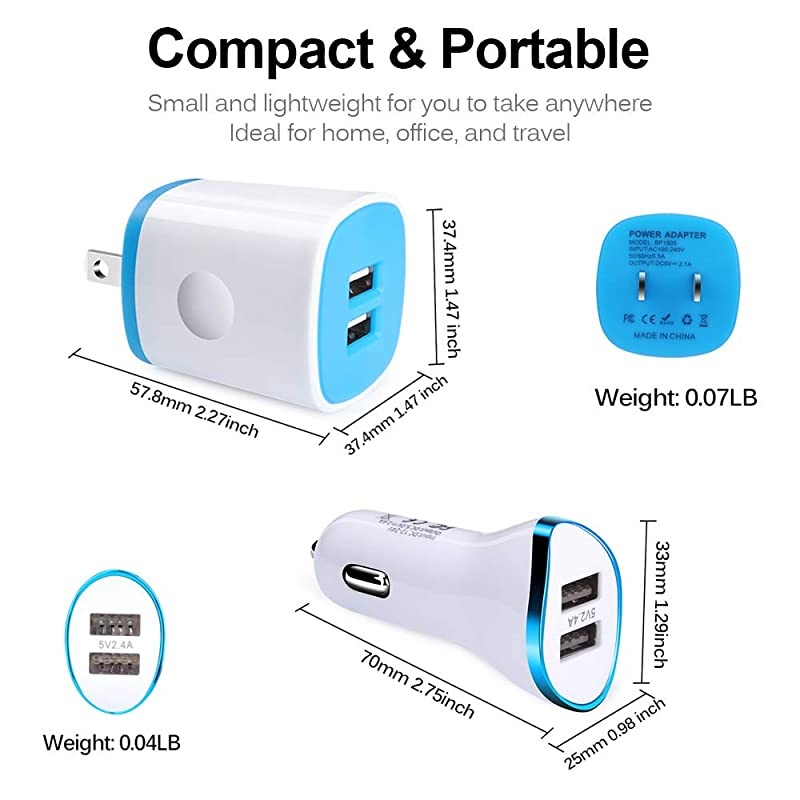 C Charger Compatible for Samsung Galaxy S20 UltraPlusS10Note 10 A20 A10E A50 A51 A71 A21 A31 A41 A81 A91Google Pixel 4xl3a32 Dual C Port Phone Charger Car Charger with Fast Charging Cord