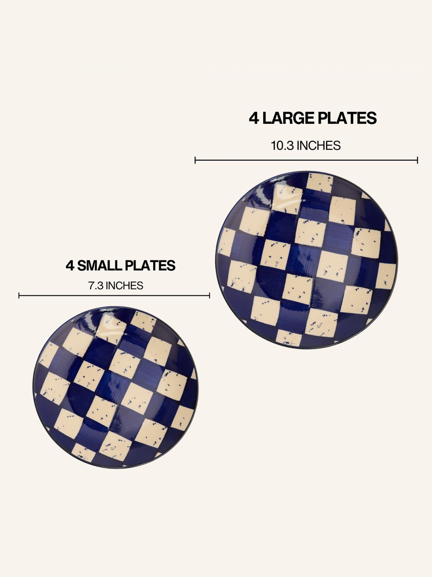 BlackCarrot Blue and White Ceramic Stoneware Dinner Set