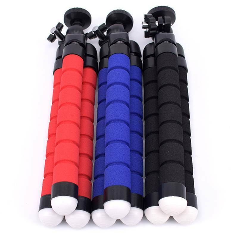 Mini Flexible Sponge Octopus Tripod for iPhone Samsung Xiaomi Huawei Mobile Phone Smartphone Tripod for Gopro Camera (Blue)