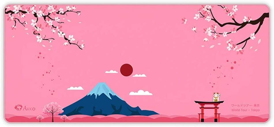 EPOMAKER AKKO Sakura 87 Keys RGB Wired Mechanical Keyboard with World Tour Deskmat for Gaming/Mac/Win (Gateron Yellow Switch)