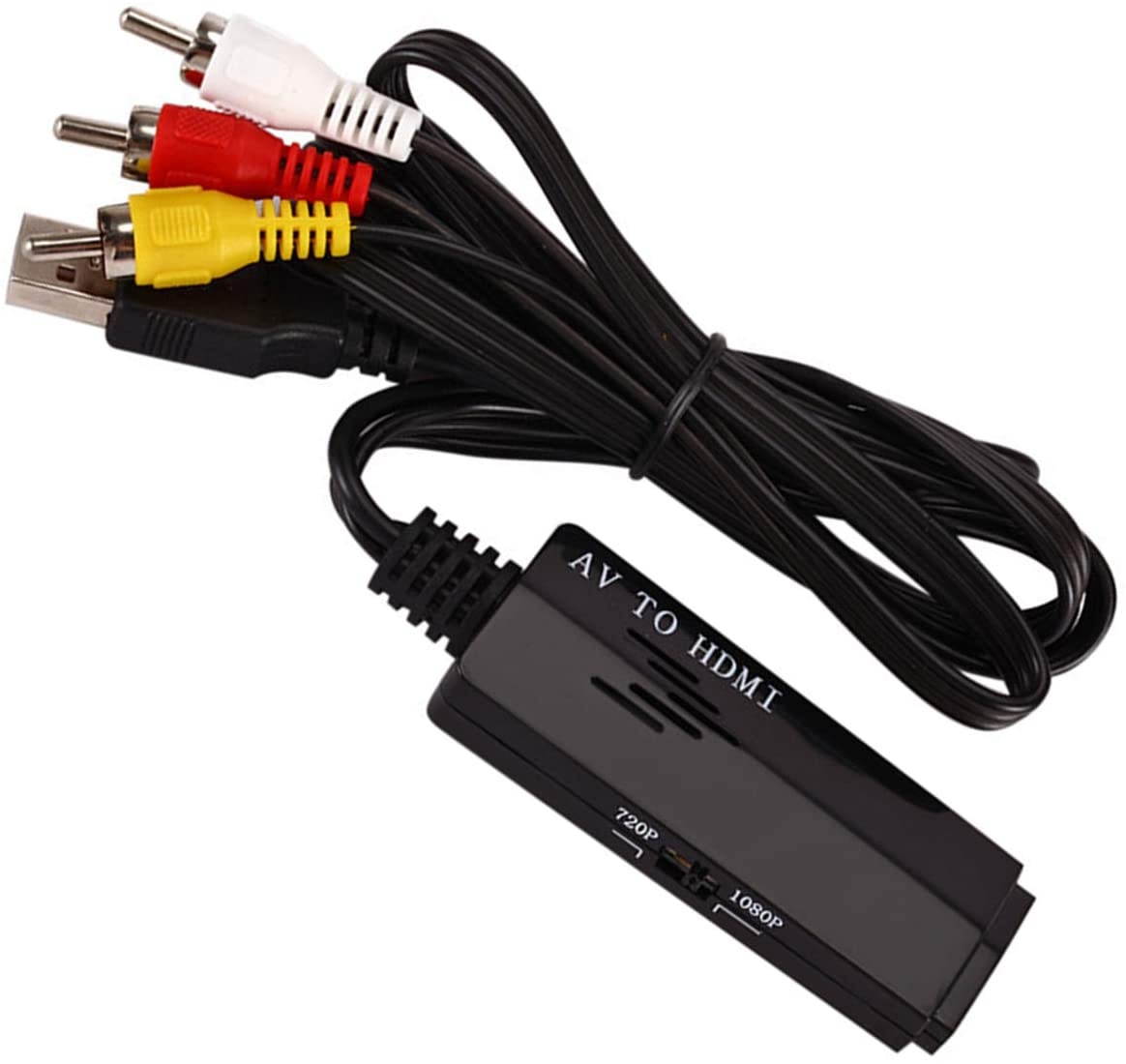 SOONHUA AV to HDMI Converter with 720P 1080P Video Converter Adapter for Portable AV to HDMI