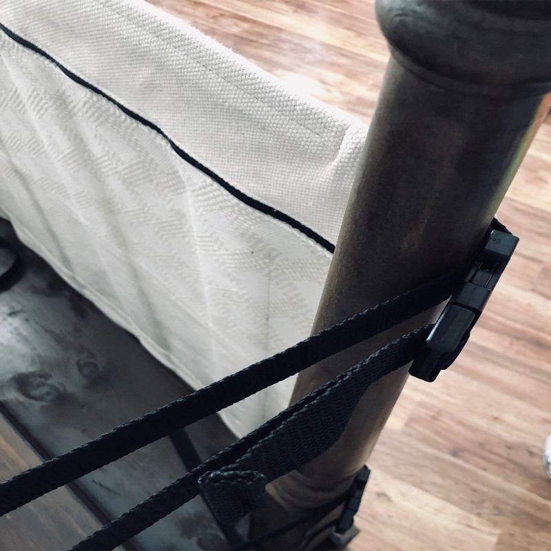 The Stair Barrier Portable Wide Banister to Banister Retractable Fabric Baby and Pet Safety Gate, 42 to 52 Inch, Safari Linen