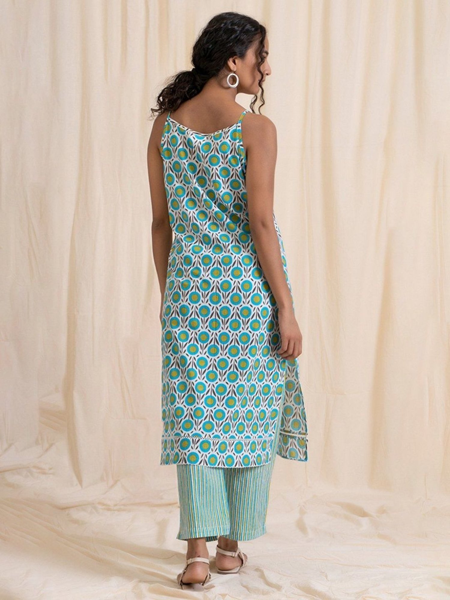Akiso Aloha Blue Green Easy Peasy Kurta