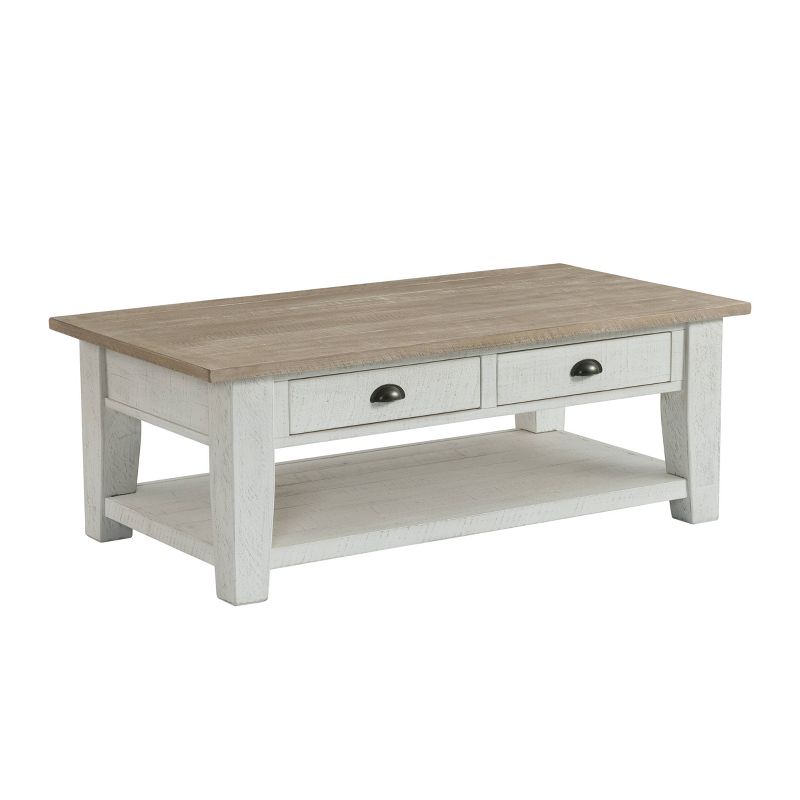 Wyatt Cocktail Table White/Tan - Lane Home Furnishings
