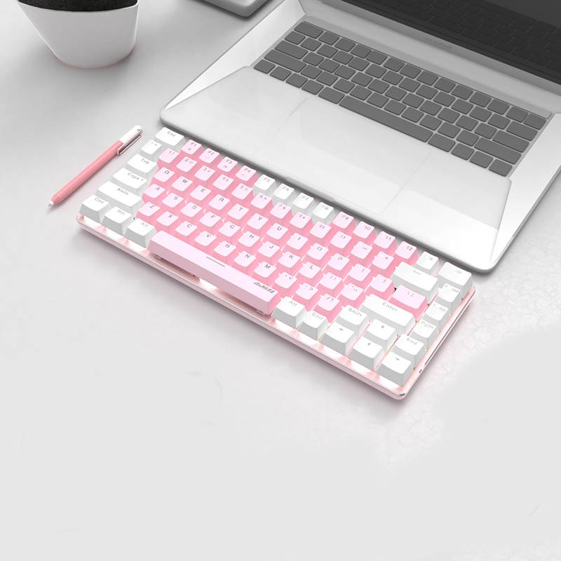 UrChoiceLtd&reg; Ajazz Geek AK3 Usb Wired Gaming Mechanical Keyboard Blue Black Switches for Office, Typists and Play Games ( Blue Switch, Black)