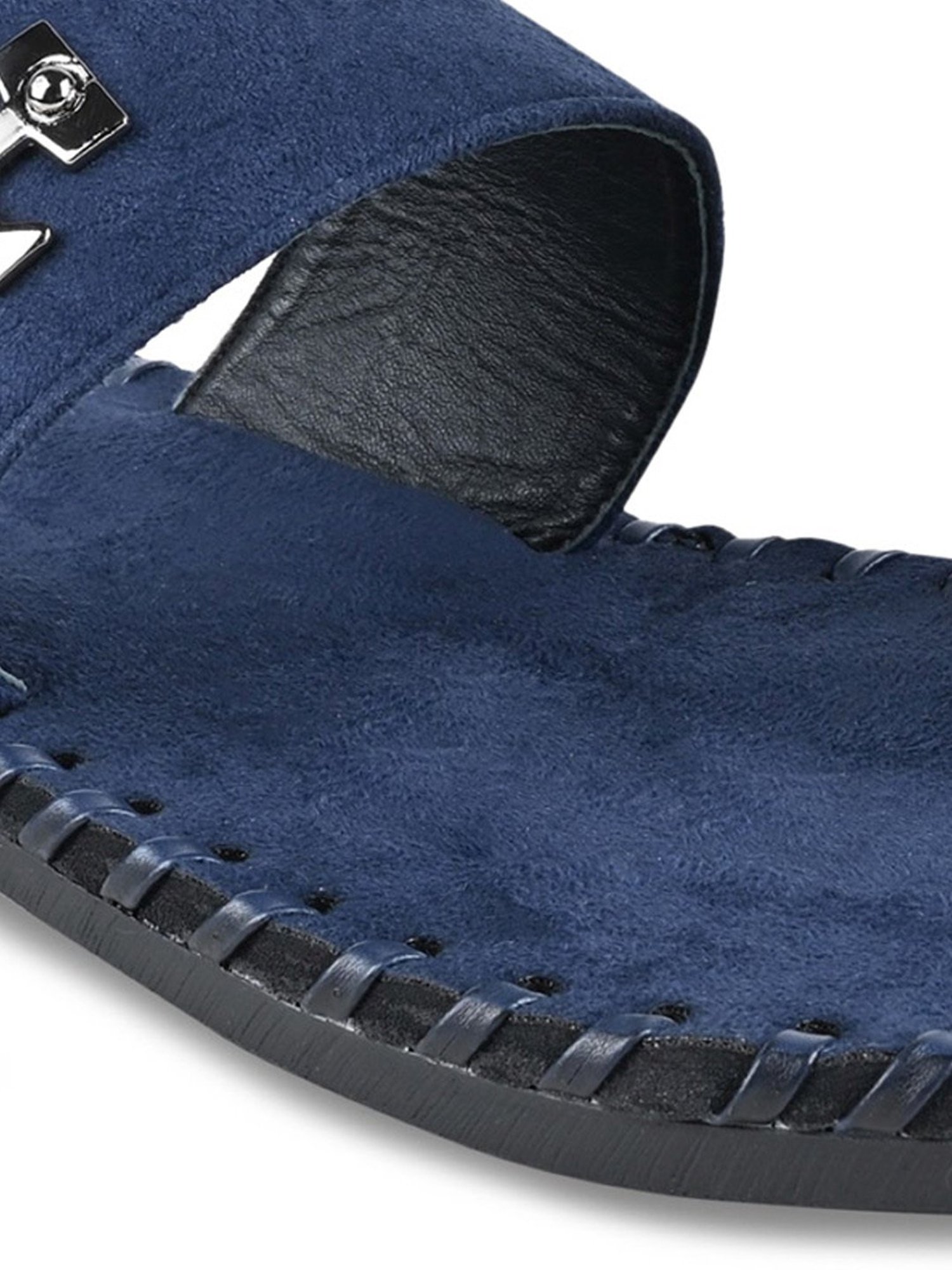 Regal Men's Blue Toe Ring Sandals