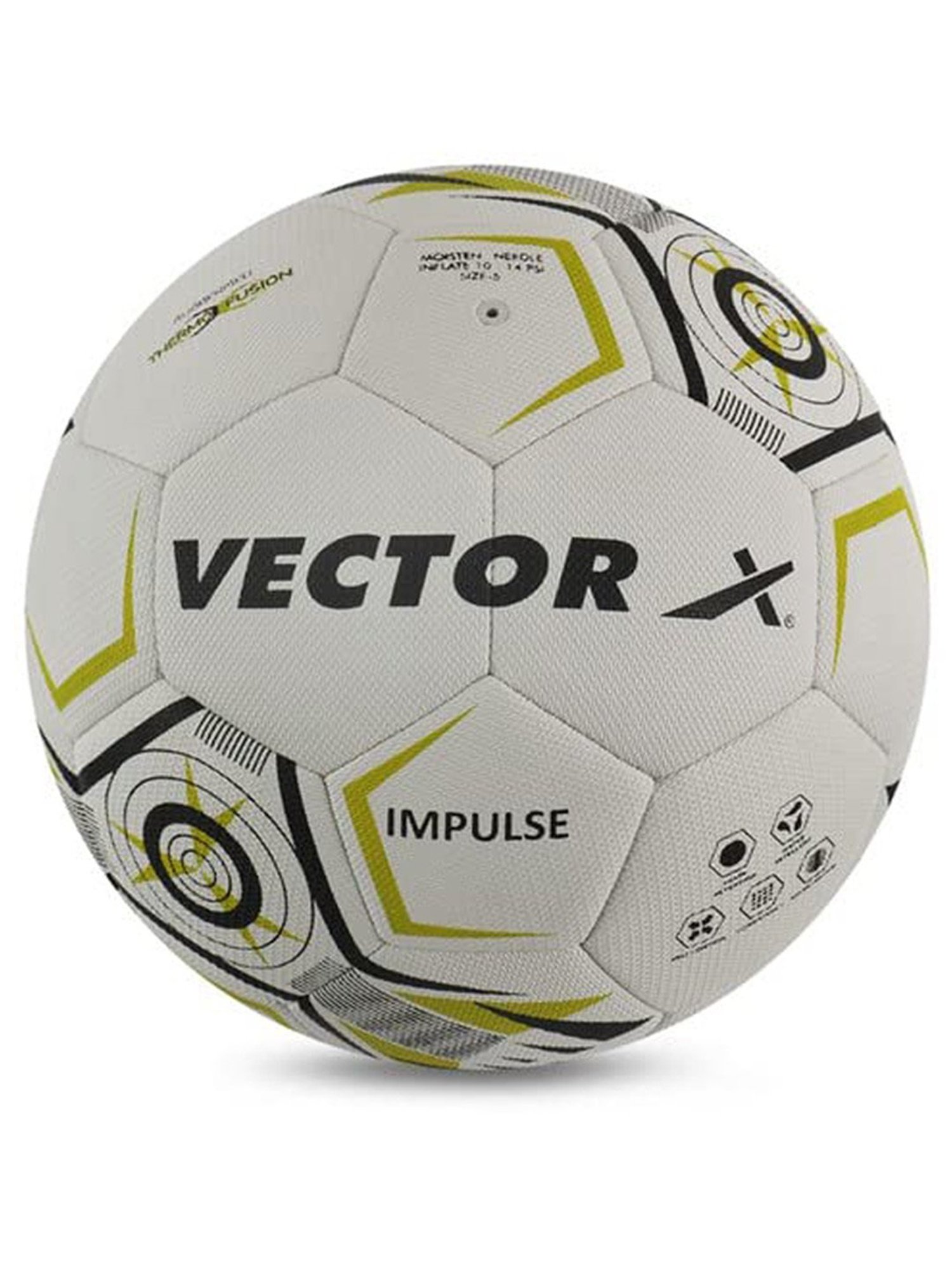 Vector X IMPULSE Thermo Fusion Rubberized Football (White) Size - 5