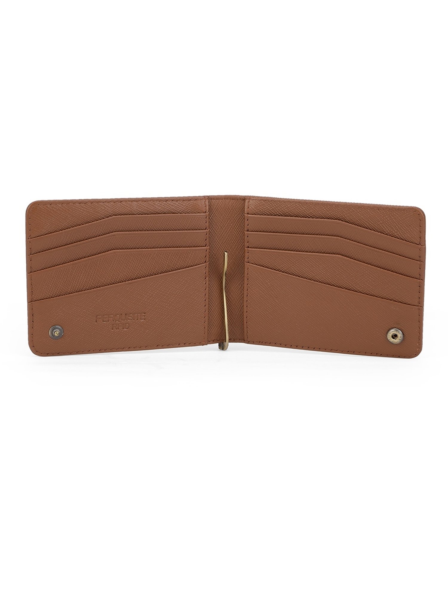 PERQUISITE Brown Casual Leather Bi-Fold Wallet for men