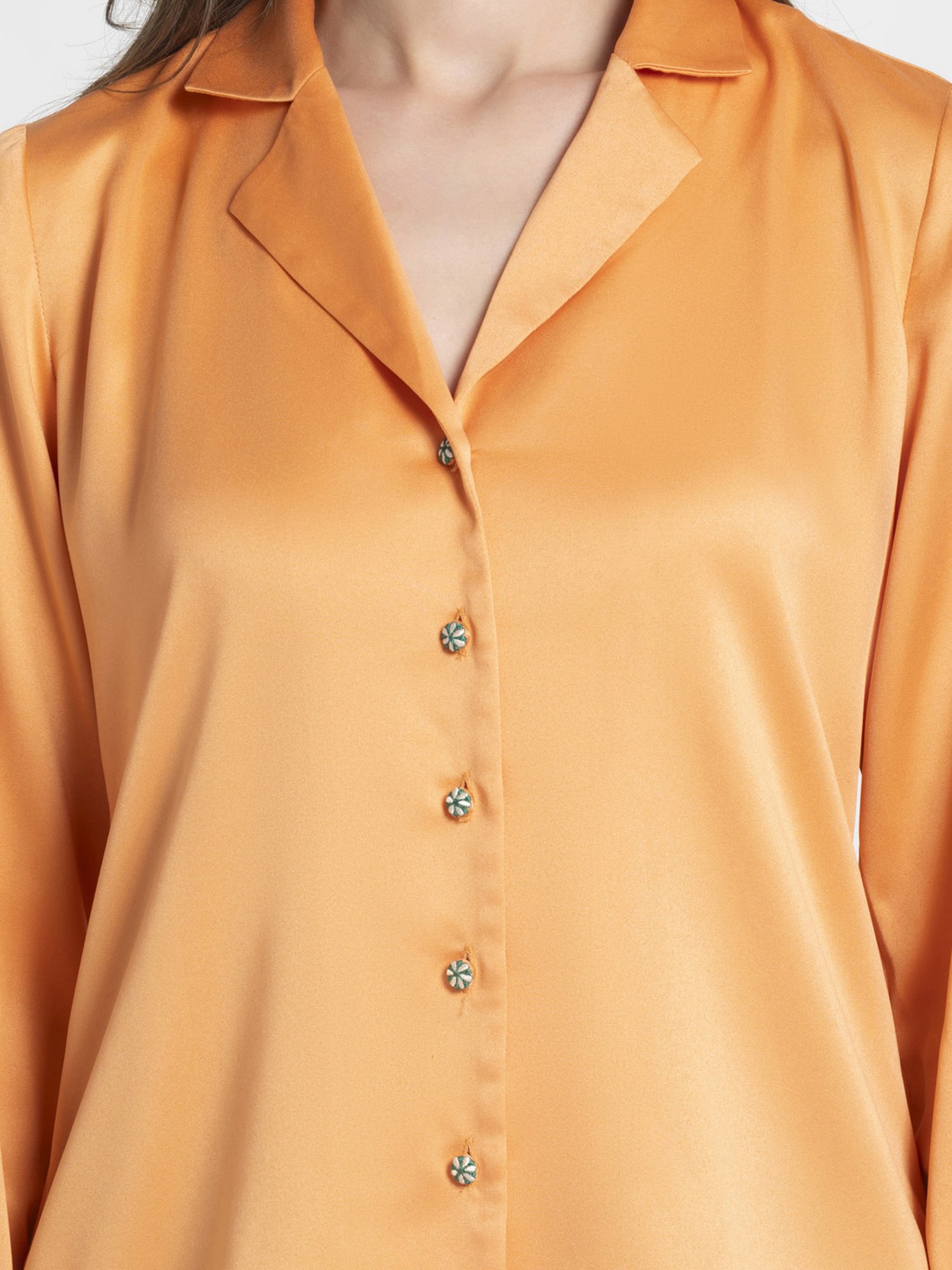 SHAYE Orange Regular Fit Top