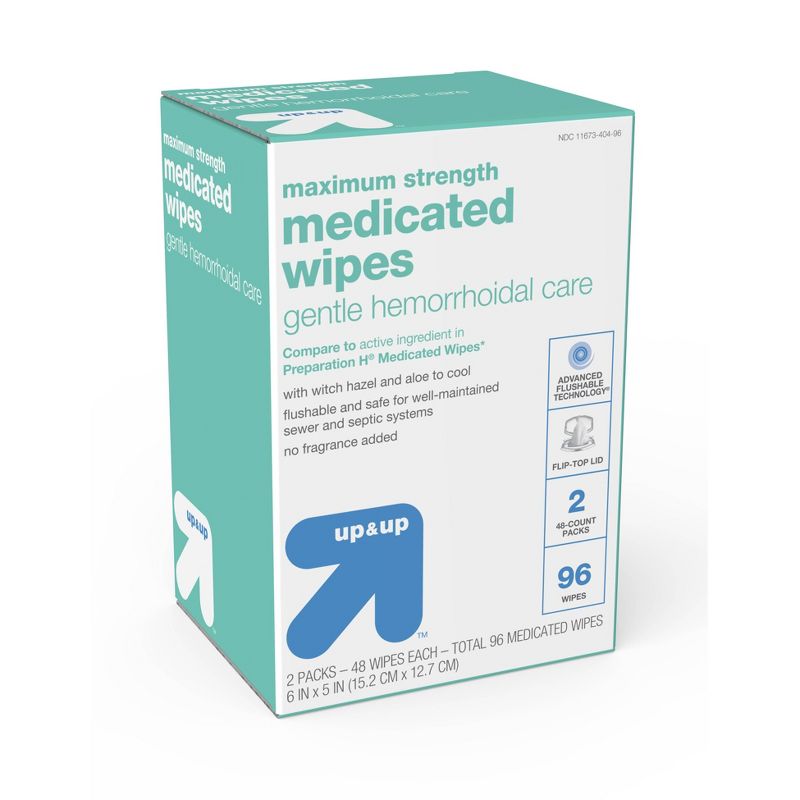 Medicated Hemorrhoid Wipes - 96ct - up & up™