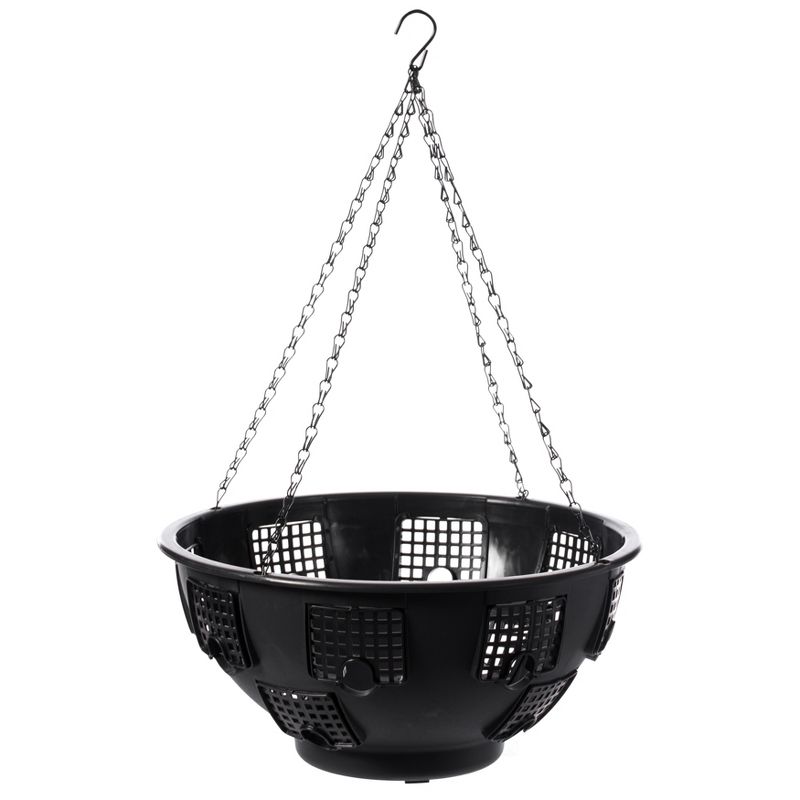 Sullivans Set of 2 Hanging Planters 26"H & 23"H Silver