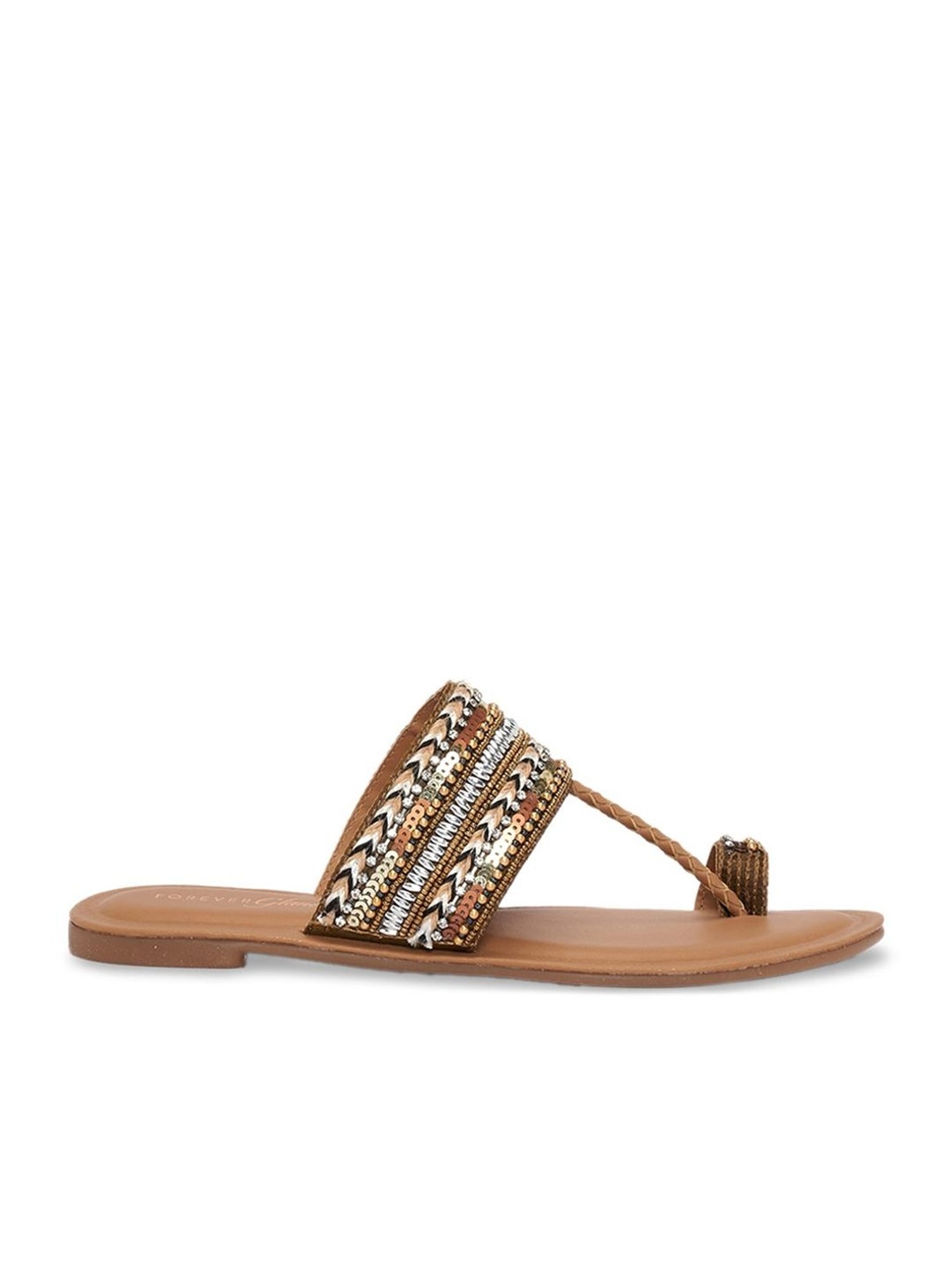 Forever Glam by Pantaloons Women's Multicolor Toe Ring Sandals