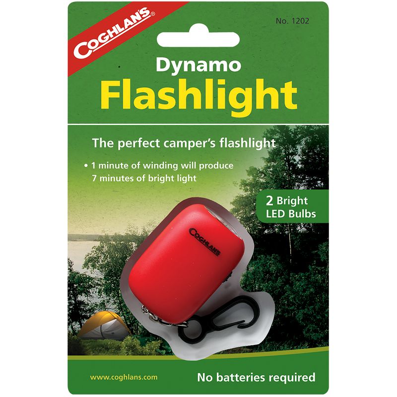 Coghlan's Dynamo Flashlight LED Hand Crank Emergency Camp Flash Light w/ Clip