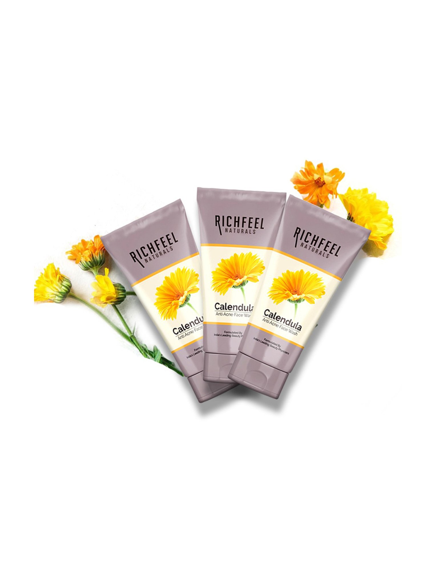 Richfeel Calendula Anti Acne Face Wash - Pack of 3
