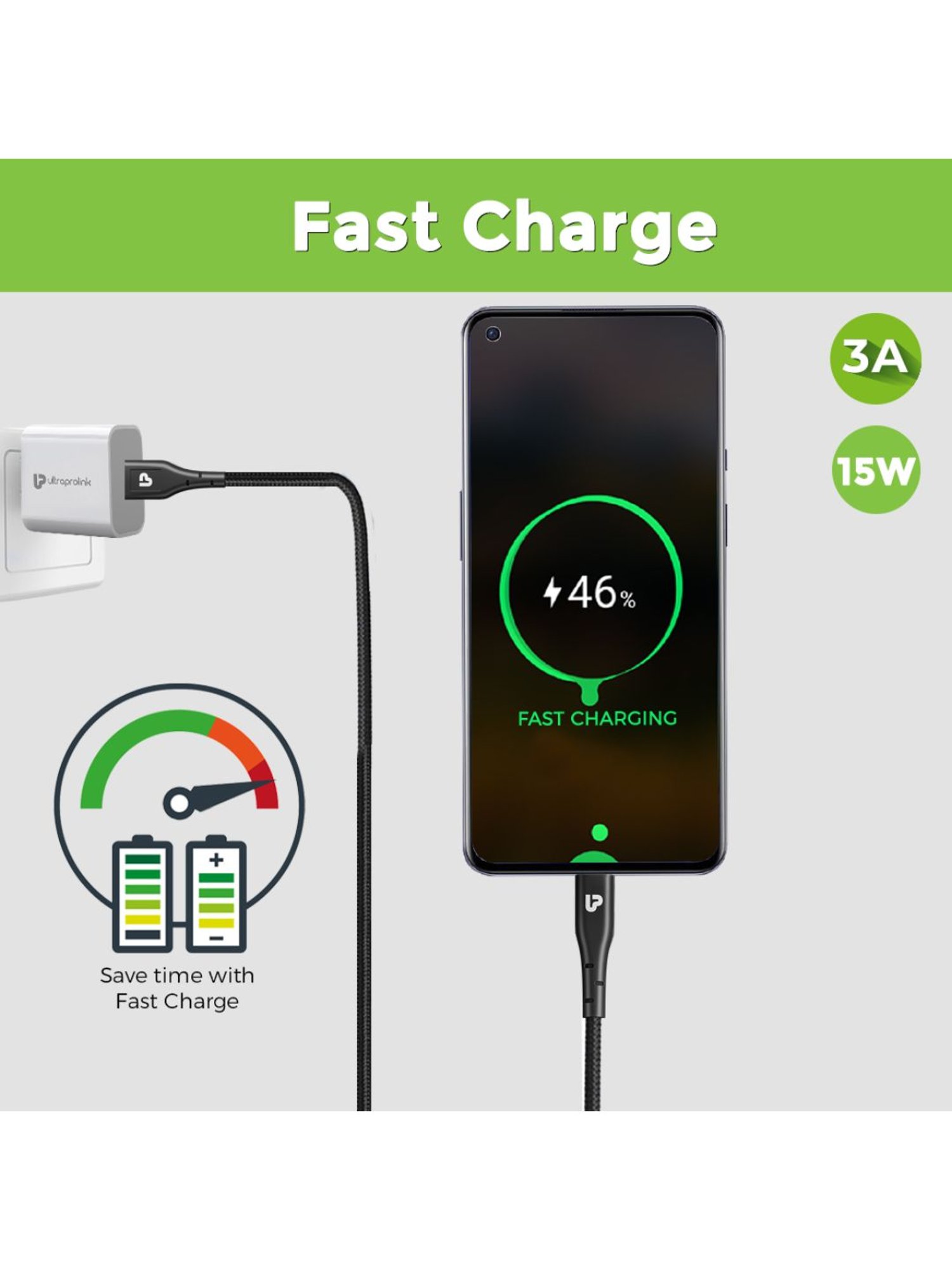 Moerdon MUC-C4C100W 100 Watt Fast Charging Data transfer Cable (Black)