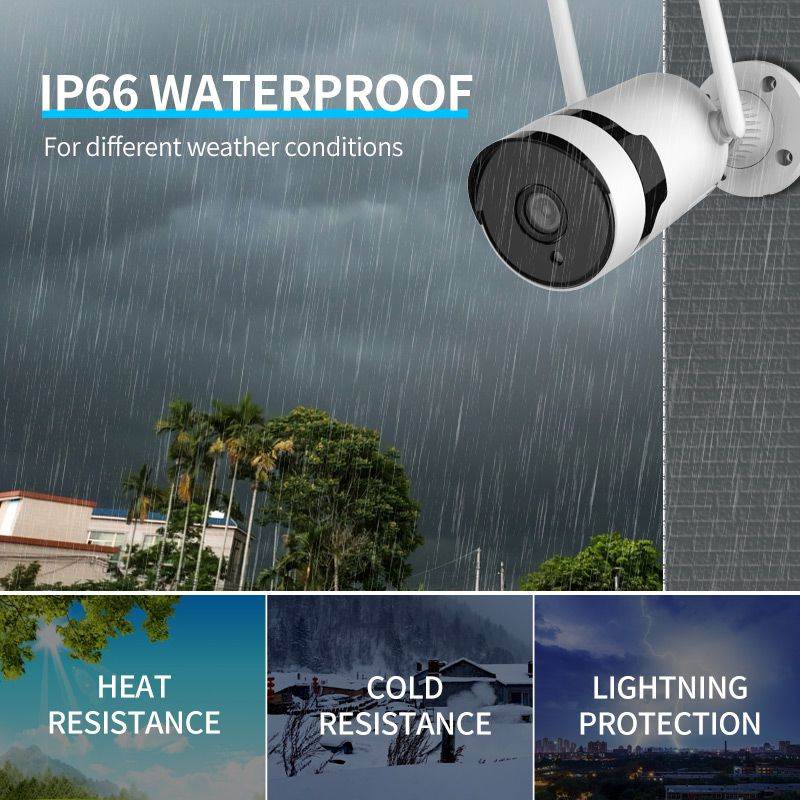 3MP 8-CH wifi security protection surveillance system Two-way voice intercom 18 infrared lights Intelligent humanoid detection Multi-channel remote monitoring AI intelligent playback