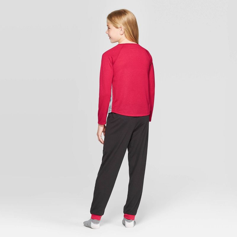 Girls' Harry Potter 2pc Pajama Set - Burgundy/Black XS