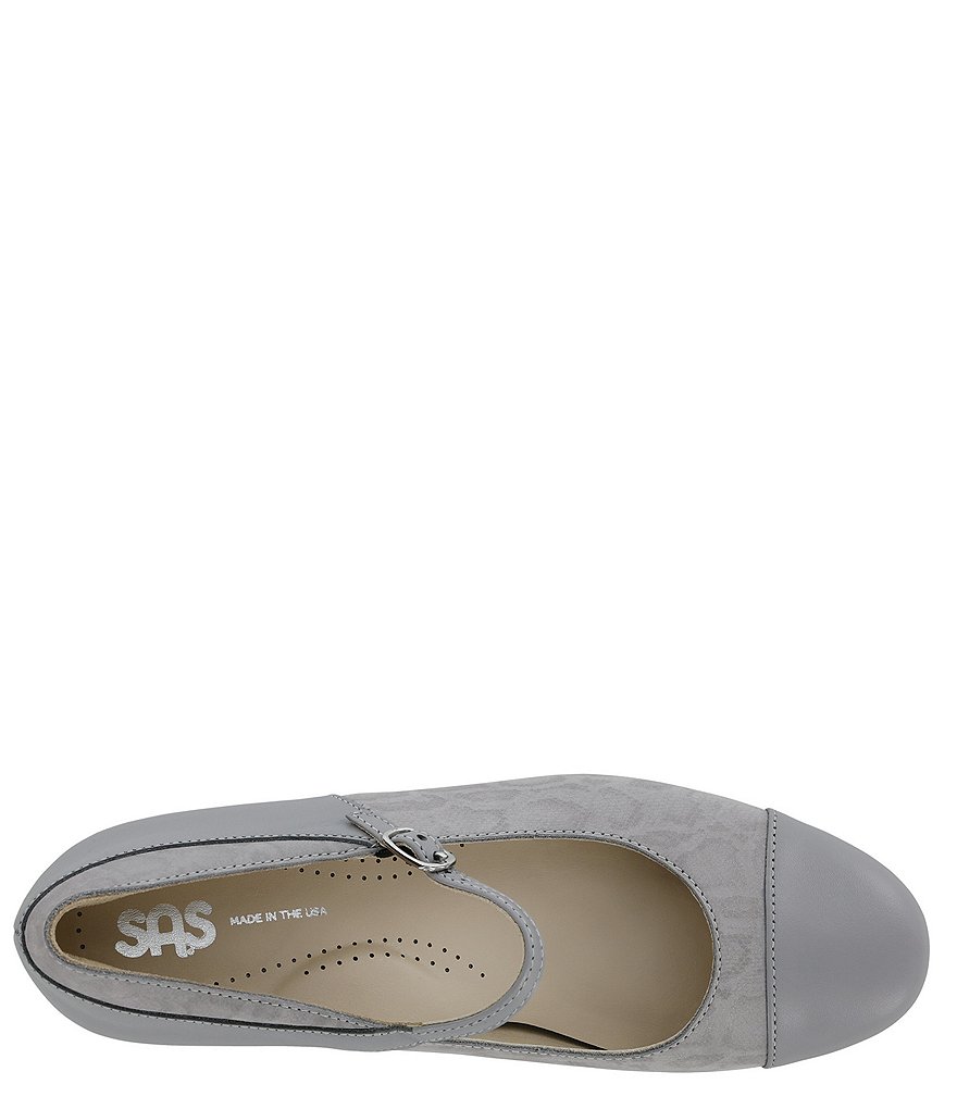 Sas Isabel Leather Block Heel Mary Jane Pumps