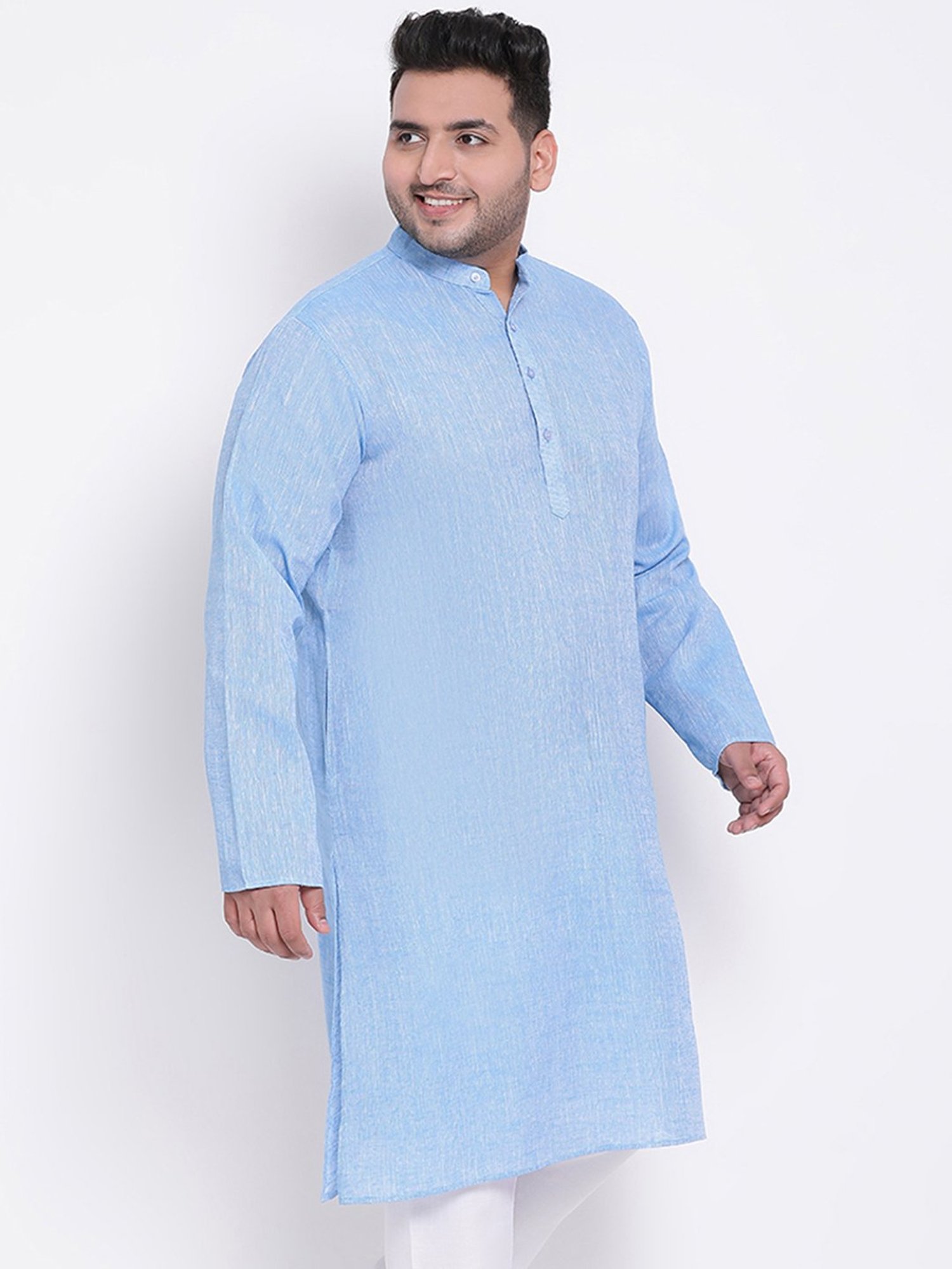Manthan Fawn & White Regular Fit Kurta