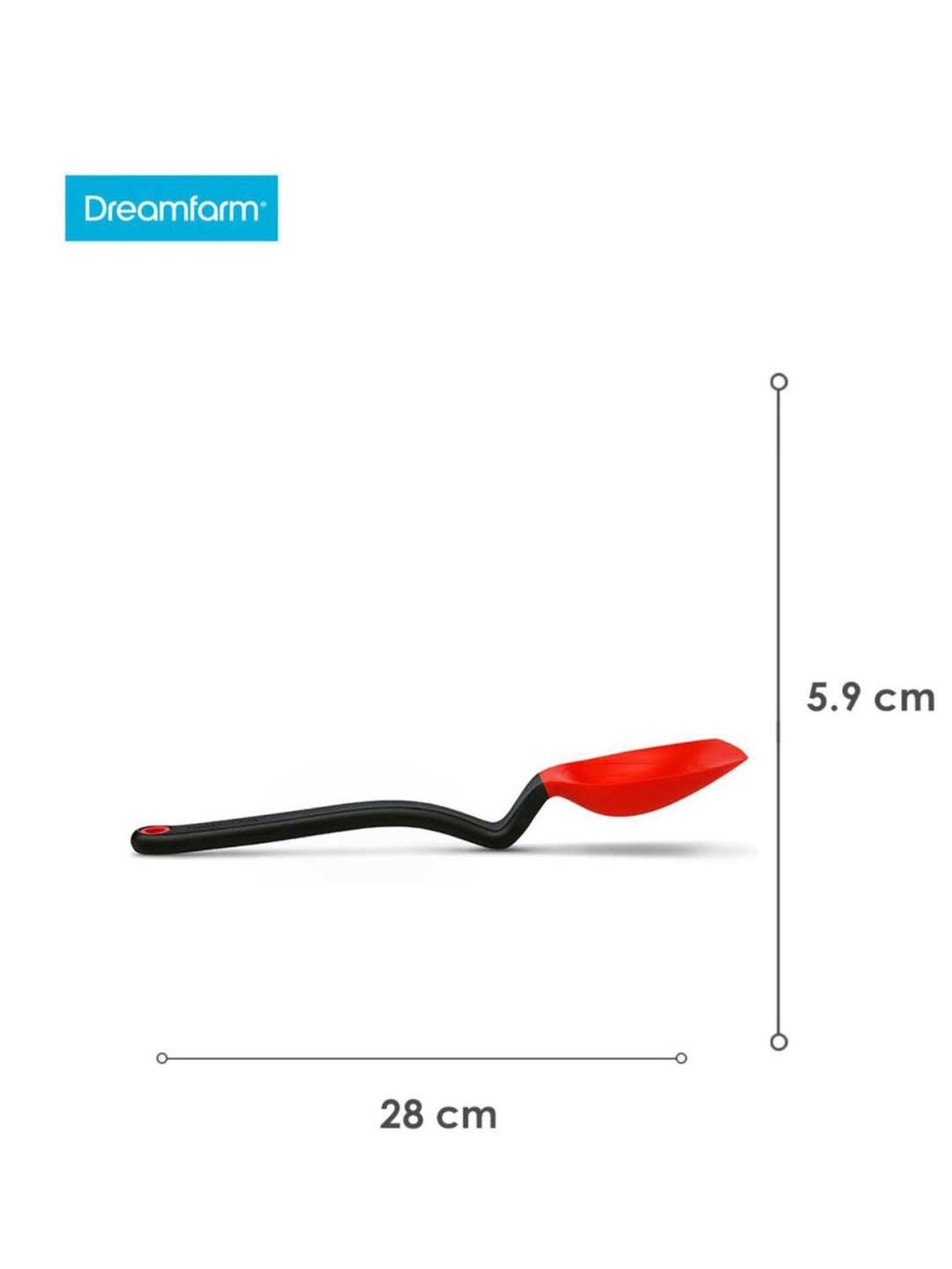 Dreamfarm Red Medium Sit Up Supoon With Measuring Lines