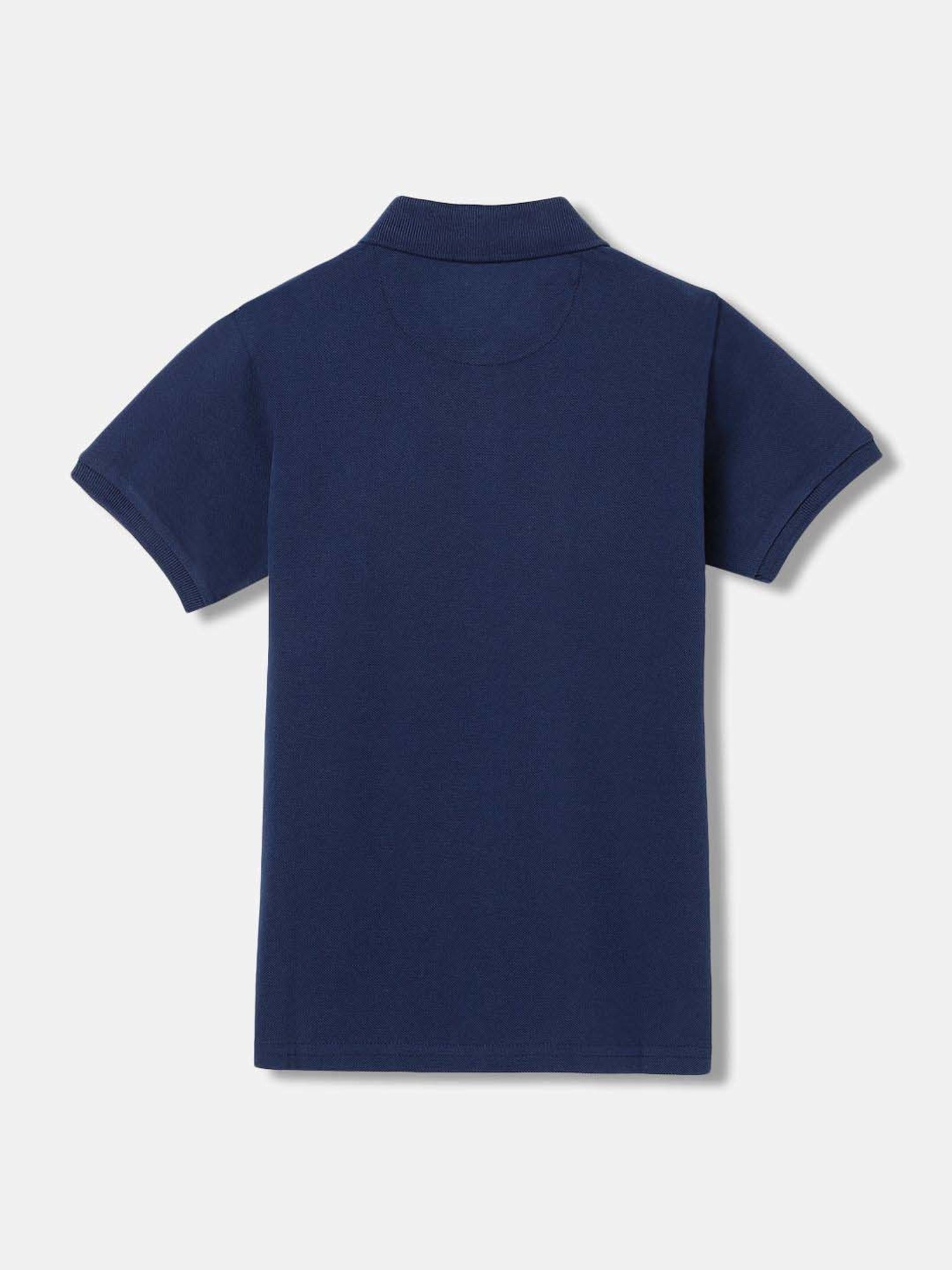 Blue Giraffe Kids Navy Cotton Polo T-shirt