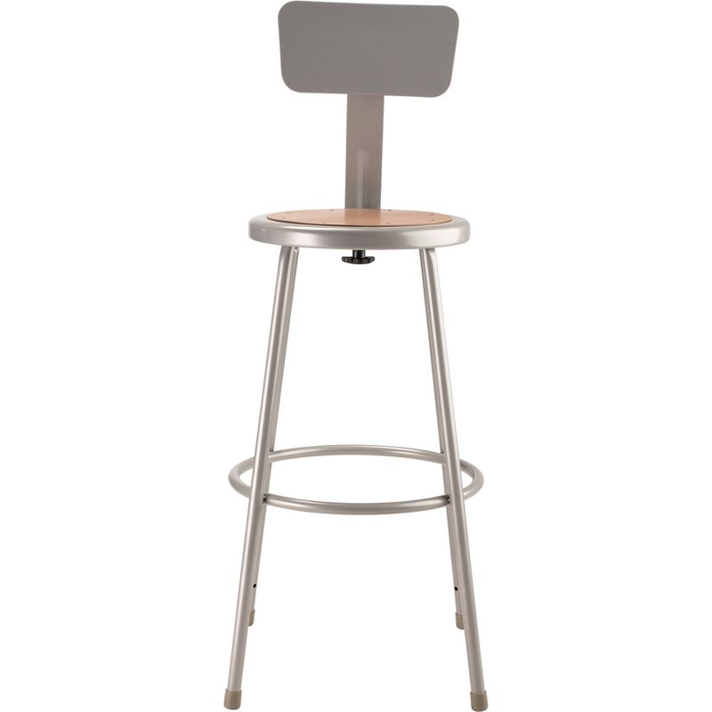 2pk 30" Heavy Duty Steel Barstool with Backrest Gray - Hampton Collection